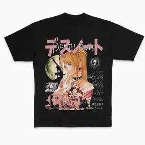 [100% Cotton] Misa Vintage Graphic Tees, Death Note Tshirt, Death Note Merch, Anime Clothing, Unisex Manga Anime Shirts Top Menswear Womenswear Streetwear 7D1
