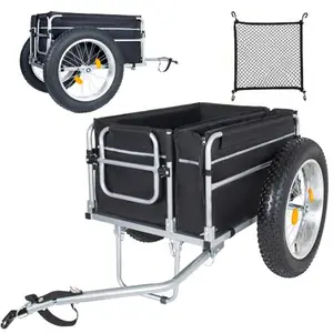 Heavy Duty 150LBS Capacity Bike Cargo Trailer with All-Terrain Fat Tires