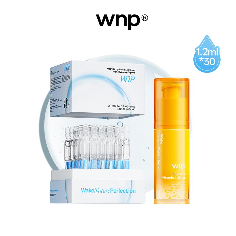 [WNP Official] Futura Tech Skin Set | 3% Hyaluronic Acid Serum, Deep Nourishment | Electronic Massaging Eye Cream, Helps Reduce Fine Lines and Dark Circles | BrightPop Vitamin C Serum, Fades Dark Spots & Evens Tone