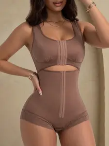 1 Count Women's Full Shapewear Bodysuit, Fajas, Adjustable Shoulder Straps Colombian Shapewear, Stretchy Back Design, Butt Lifting And Tummy Control Body Shaper, Shapewear Jumpsuit, Suitable For Yoga And Daily Wear Fit
