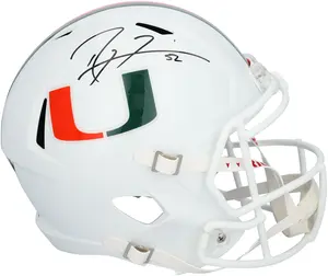 Ray Lewis Miami Hurricanes Autographed Riddell Speed Replica Helmet - Fanatics Authentic Certified
