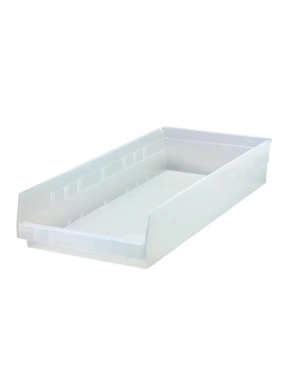 Quantum Storage QSB116CL Economy 4 in. Shelf Bin- Clear - 23.62 x 11.12 x 4 in.