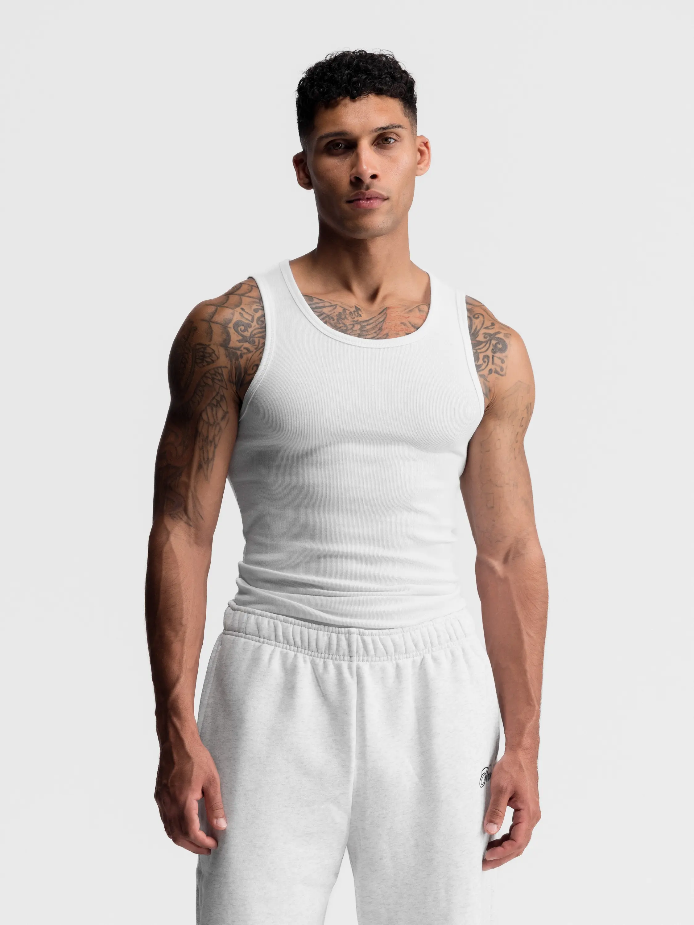 Haus | Premium Ultra-Soft Cotton Fitted Tanks 3 Pack / 6 Pack