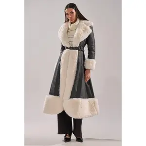 VIVIAN FUR TRIM TRENCH IN GREY