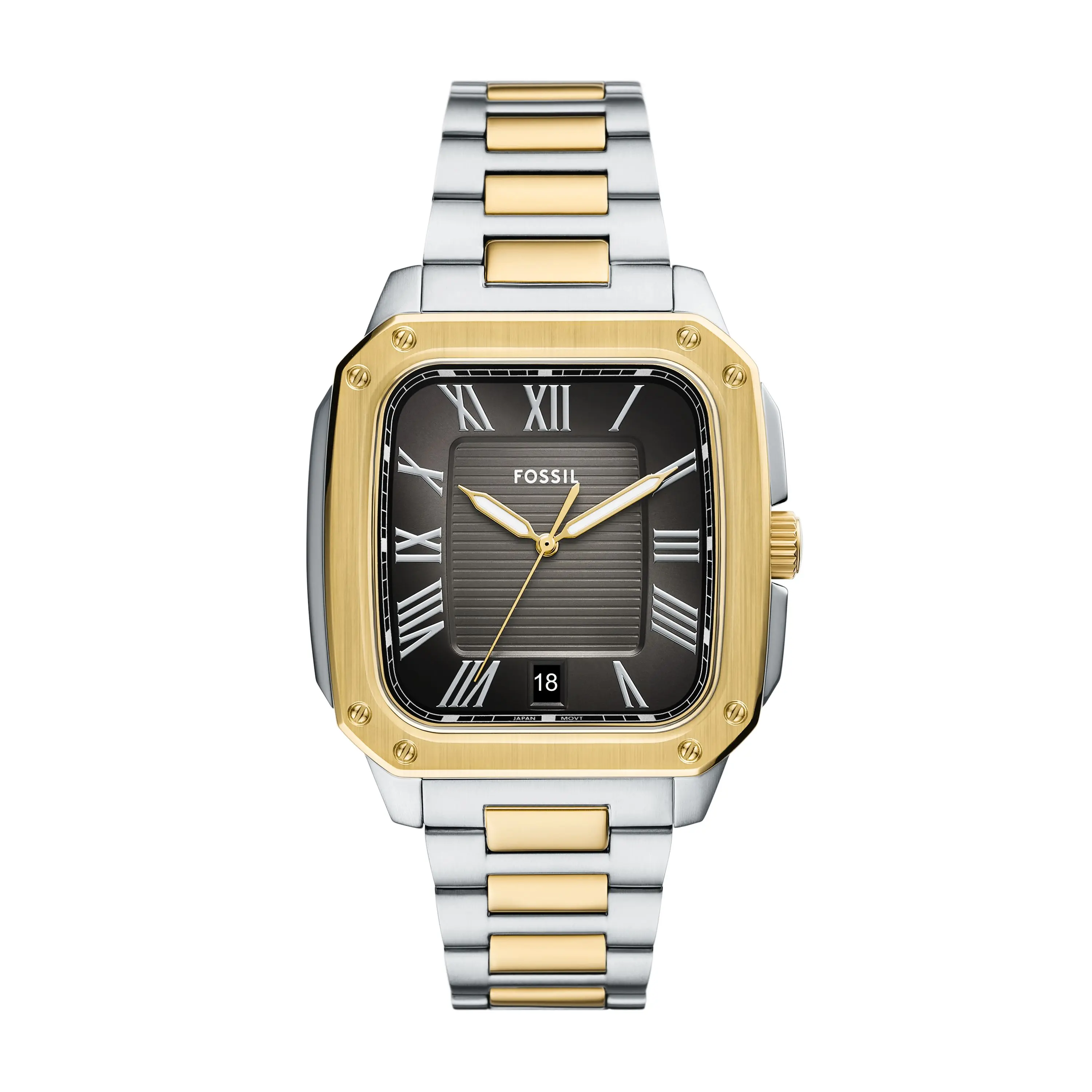 Fossil Men's Crosby Three-Hand Date Two-Tone Stainless Steel Watch