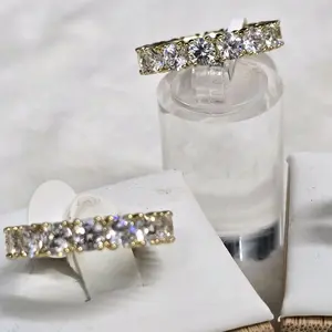 # 0048 Anillos estilo churumbela adiamantado oro laminado 14k Alta calidad