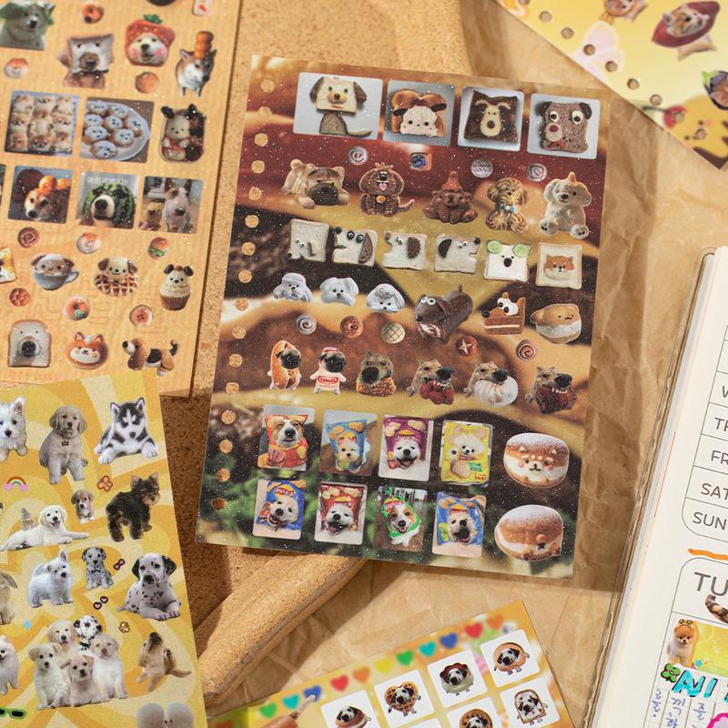 2 Styles Cute Pet Sticker Book – 30 Sheets, 800 Pcs Stickers per Style, Cat & Dog Aesthetic Stickers for Scrapbooking, Journaling, DIY Crafts, Kawaii Planner Stickers, Mother’s Day DIY Gift