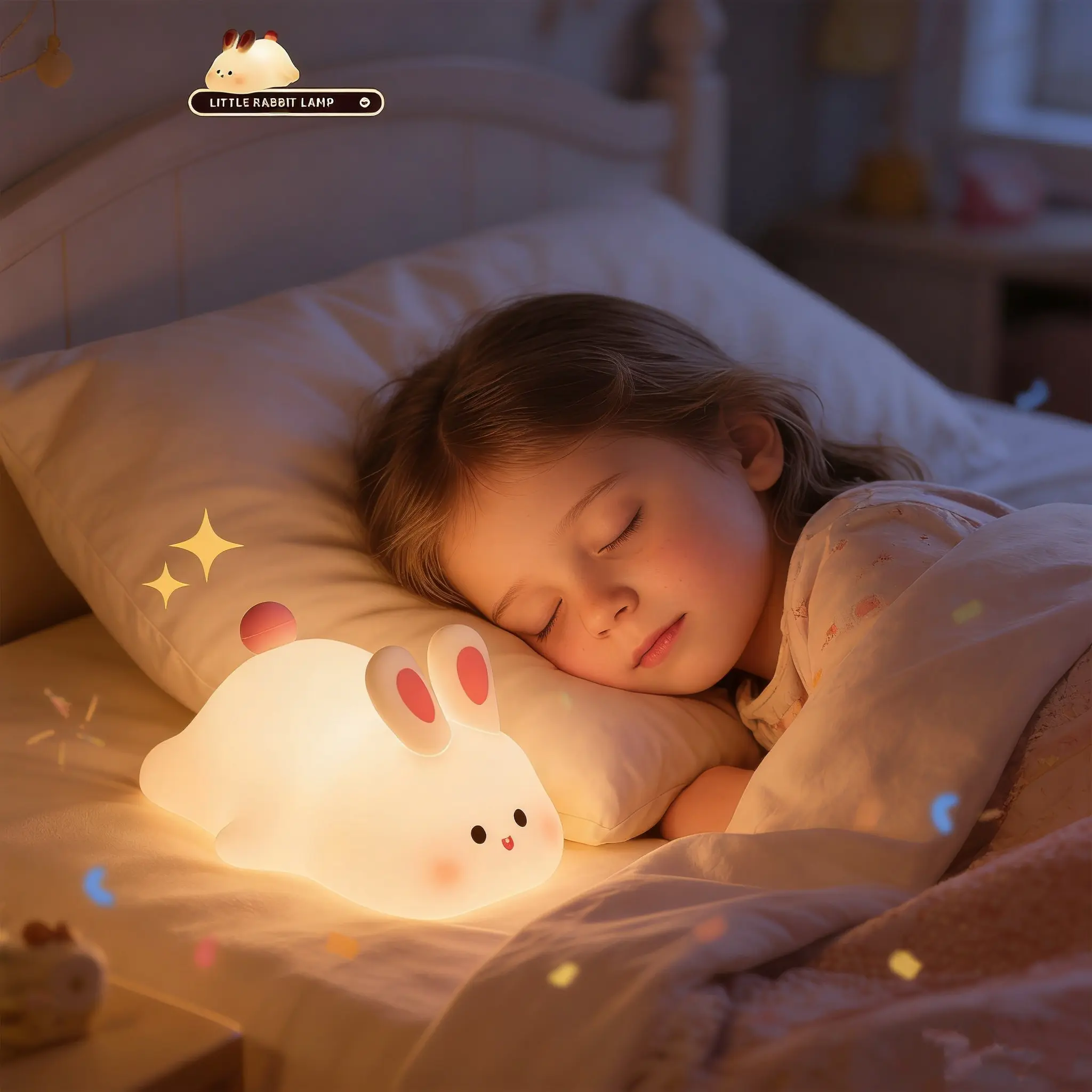 Kawaii Panda Silicone Night Light - Dimmable Rechargeable Touch Lamp, Bedroom Lighting Lamps, Kids Dorm Decor, Pink Cool Gifts for Kids Nursery Baby Room Decor, Baby Rooms