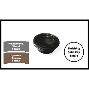 Raised Garden Bed Finishing Solid Cap – 1” Replacement (Single-Black)
