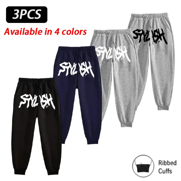 Men’s Single, 2-Pack & 3-Pack Graffiti Print Jogger Sweatpants, Regular Fit Casual Pants with Elastic Waist, Adjustable Drawstring, Side Pockets & Ribbed Cuffs, Streetwear Track Pants for Daily Wear, Gym, Running, Lounge & Outdoor tiktok shop deals