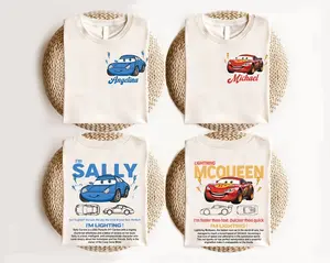 Custom Lightning McQueen & Sally Cars Shirt, Piston Cup Champion Shirt, Car Race Shirt, Vacation Tee, Girl Boy Tee