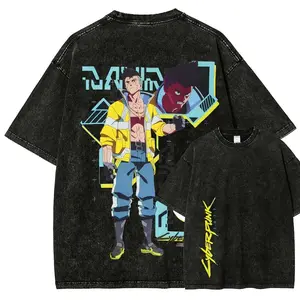Cyberpunk Edgerunner Unisex Fit Washed T-Shirt37