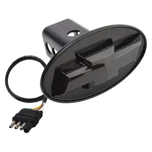 Officially Licensed Chevy LED Hitch Cover  Black  Red Lighted Receiver Cover