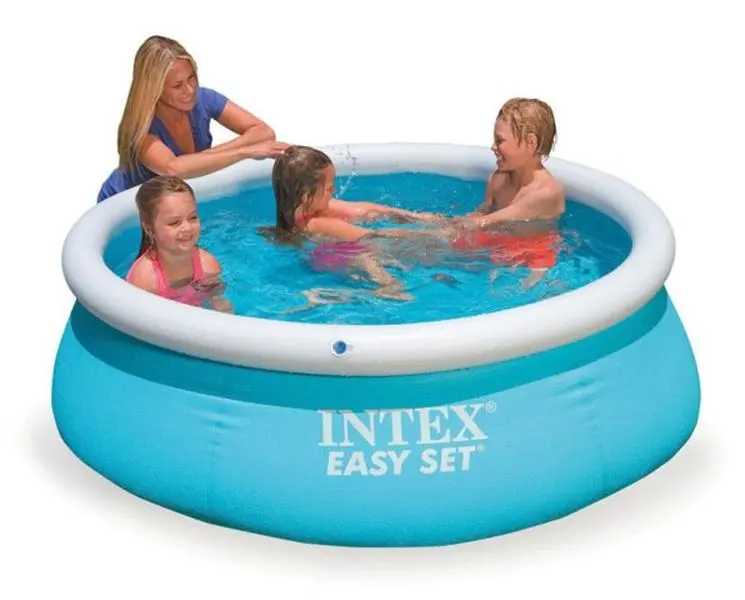INTEX Kiddie Quickset Inflatable Swimming Pool (28101EH) - 6 ft x 20 in, No Tools Required, Ready for Water in 10 Mins, Easy for Parents, for Younger Kids, Set on Level Ground, Sports & Outdoor Aquatic Fitness Equipment, Swimmingpool