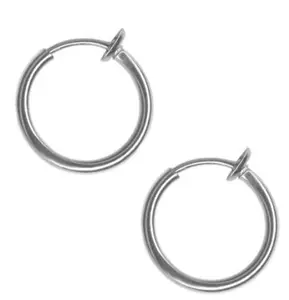 No Holes! Fake, Non Piercing Spring Hoops (Lip, Ears, Nose) Clip-On- 2pcs