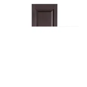 212 MAIN Premier 1-Piece Raised Panel Exterior Decorative Shutters with Center Mullion, Sienna Brown, 15x47 in.