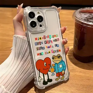 Fashion Hot Bad Bunnys Phone Case Suitable for iPhone 17 16e 16 15 14 13 12 11 Mini Pro Max Air X XR XSMAX 8 7 Plus Anti Fall Transparent Soft Back Cover