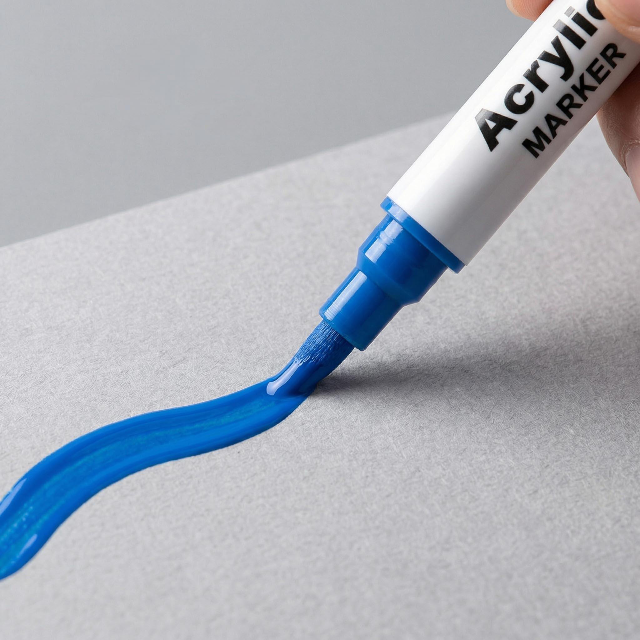 48 Acrylic Paint Markers, Large Capacity Acrylic Markers with Long-Lasting Tip, Professional Art Supplies for Rock Painting, Ceramic, Glass, Wood, Canvas, Fabric, Crafts