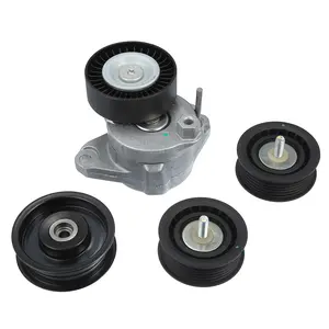 Accessory Drive Belt Tensioner Assembly w/ V-belt Idler Pulley for Mercedes-Benz C300 C350 E350 No.2722021019/2722021419 Serpentine Tensioner Automatic Belt Drive Tensioner
