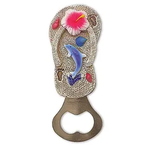 Slipper Coastal Handpainted Polyresin Magnet