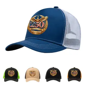 250th Anniversary USA Trucker Hat 1776-2026 Patriotic Mesh Back Cap Adjustable Snapback Baseball Hat for Men Women Independence Day 4th of July Parade Party Gifts Vintage American Flag Dad Hat
