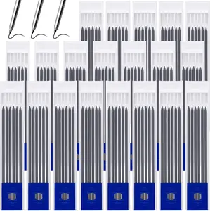 120 count 2.8 mm Carpenter Pencils Refills HB Refill for Construction Pencils Refills Mechanical for Writing Drawing Drafting Woodworking Construction(Black)