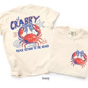 Comfort Colors If Crabby Please Return to the Beach Shirt, Funny Spring Crab Shirt, Beach Vibes Nautical Tee, Summer Vacation Gift