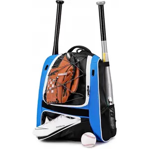 Youth Baseball Bag-Baseball Backpack for T-Ball&Softball Equipment with Fence Hook,Bat&Glove Holder,Large Main Compartment for Helmet,Accessories,Shoes Compartment