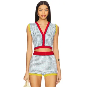 My Beachy Side Maje Hand Crochet Vest in Multi