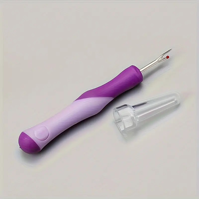 Ergonomic Seam Ripper with Comfort Grip Handle, Ideal for Sewing & Knitting Projects, Purple