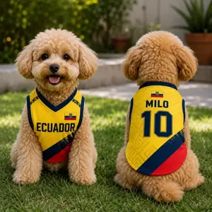Personalized Mesh Pet Jersey, Breathable Custom Dog Sports Shirt for Small Medium Large Pets