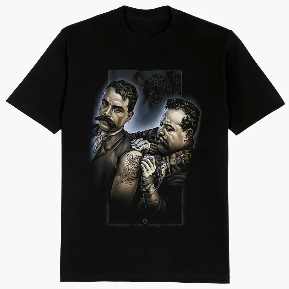 Villa Zapata 21K Chicano clothing, Lowrider clothing, Gangster clothes, Chicana shirt, Mexican Clothing Streetwear, Unisex Graphic Tee