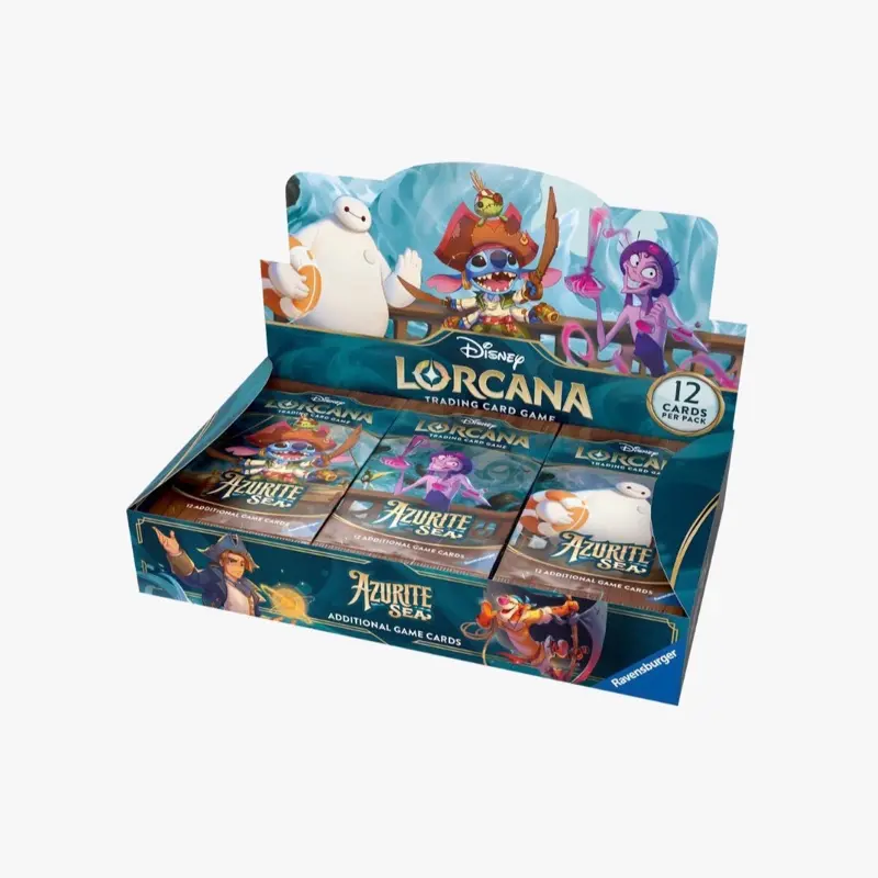 Disney Lorcana Azurite Sea Booster Box - 24 Factory-Sealed Packs