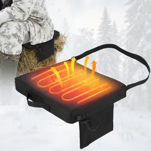 Hunting Heated Seat Cushion with 3 Heating 13 x 16 Inches Waterproof Cloth Tree Stand Chair Pad Warmer for Stadium Bleachers Stand Ice Fishing