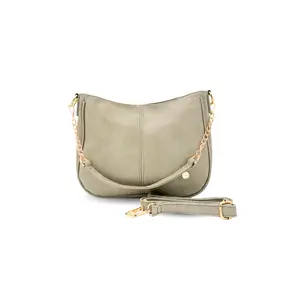 Marissa Saddle Crossbody Bag with Chain Strap and Simple Design Marissa Saddle Crossbody Bag with Chain Strap and Simple Design