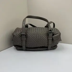 Pre-owned Bottega Veneta Nappa Handbag Intrecciato Montaigne Woven Grey CPU0409