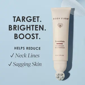 Crépe Erase by The Body Firm | Lift & Smooth Neck Serum with Massaging Applicator | Age-defying Peptide Treatment with TruFirm Technology | Firms, Tightens & Hydrates Neck & Décolleté