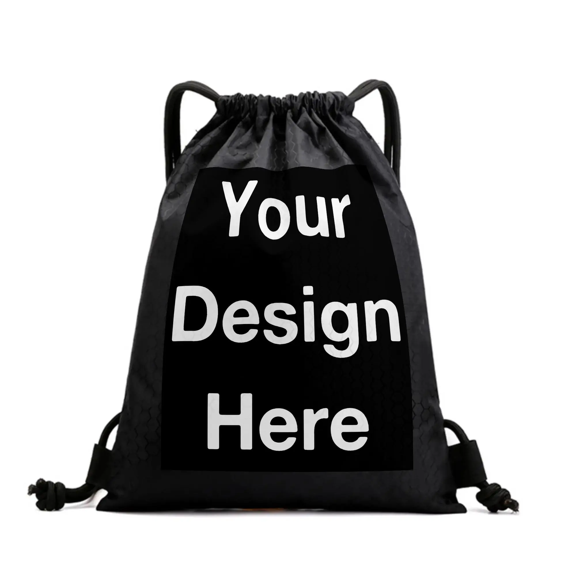 Custom Drawstring Backpack Personalized Customized Photo Text Print Draw String Bag, Lightweight Sports Gym Sack, Custom Pattern Sackpack for Workout, Travel, School, Beach, Party & Daily Casual Use