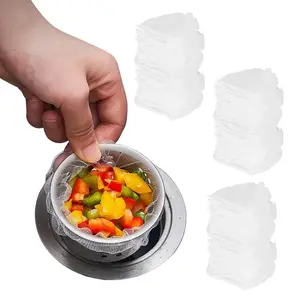 100/300 Counts Disposable Fine Mesh Sink Drain Strainer Bags - Effective Debris Capture | Prevents Clogging, Collects Kitchen Food Waste & Leftovers, Kitchen Strainer Utensils