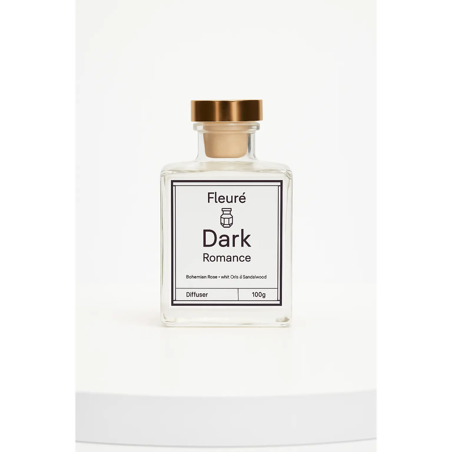 Dark Romance Diffuser – Elegant Transparent Bottle Edition | Fleuré