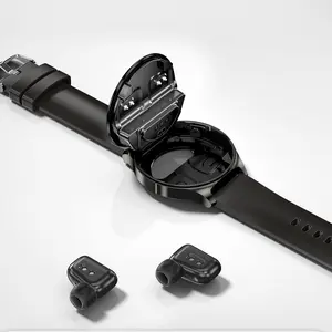 BLACK X11 2in1 Smartwatch with earbuds, fitness tracker, TWS, NFC, multi-sport mode, BT, iOS/Android, stylish wearable, gift for men/women.  Bluetooth