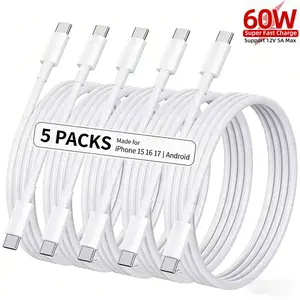 USB C to USB C Cable for MacBook Air MacBook Pro Charger, for iPad Pro 13 12.9 11 inch, for iPad Air 5 4, Mini 6, for iPhone 17 16 15 Pro Max, for USBC Type C Fast Charging Cord  Samsung Galaxy S25 S24 S23 S22 S21 S20 A17 A16 A56, Multi Charger Cable