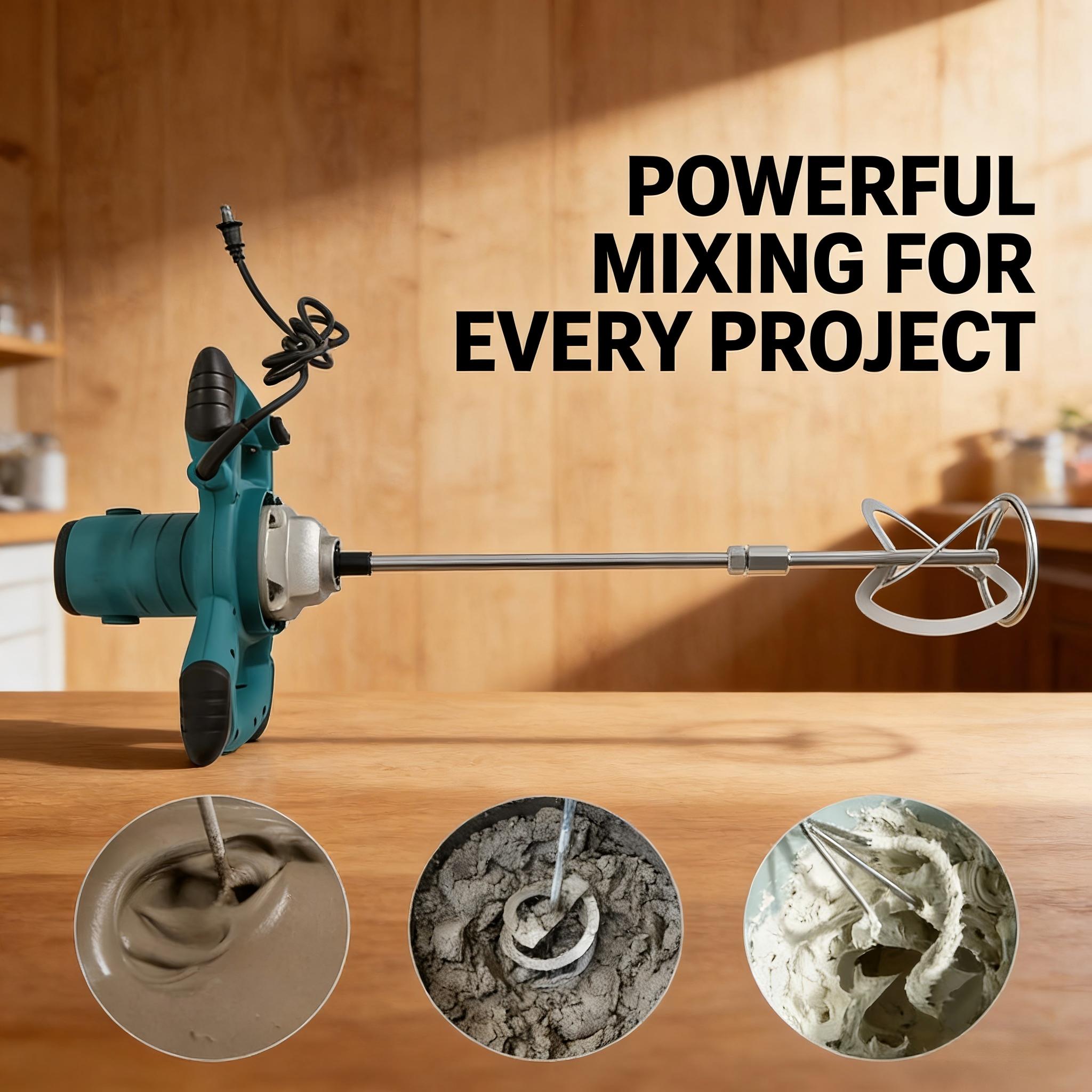 Handheld Electric Mixer, 6 Speed Settings, Paint/Plaster/Cement Concrete Mixing Device, Home Renovation Model, Meets Quality Standards
