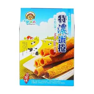 YUKI&LOVE Taiwan Oriental Beauty Girl Extra Thick Egg Rolls - Milk Flavor, 4 Packs (144g) - Crispy Taiwanese Snack