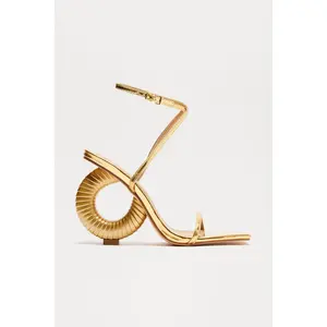 All About It Heeled Sandals - Gold