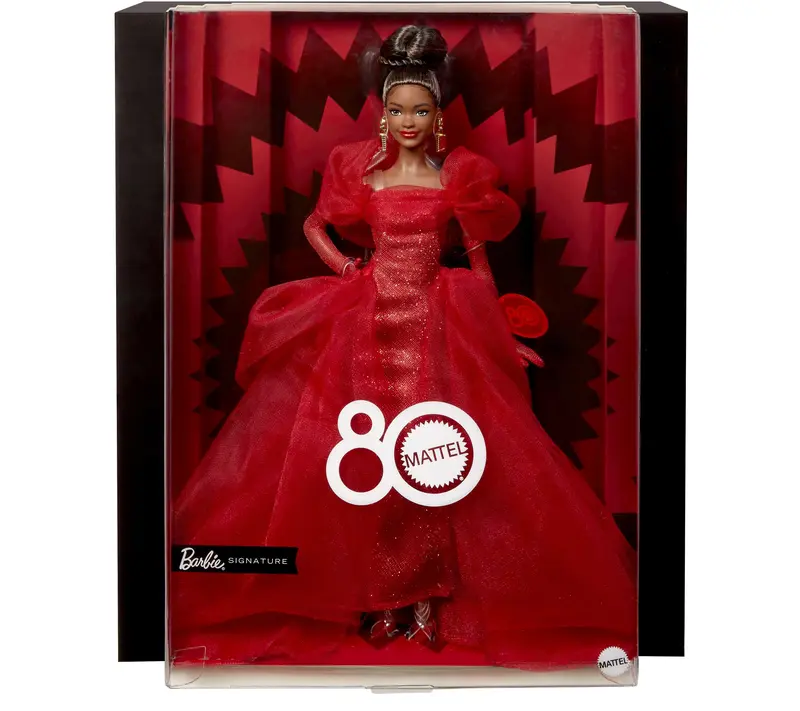 Barbie Mattel 80th Anniversary 13" Doll with Collectors Box