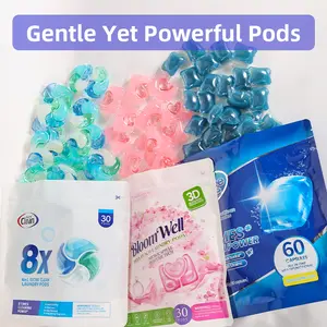 Laundry Pods, 30/60/90/120 Pcs, Long-Lasting Fragrance Laundry Beads for Softness & Advanced Cleaning, Odor Removal & Eco Formula Laundry Detergent Pods, Deep Cleaning Household Laundry Capsule