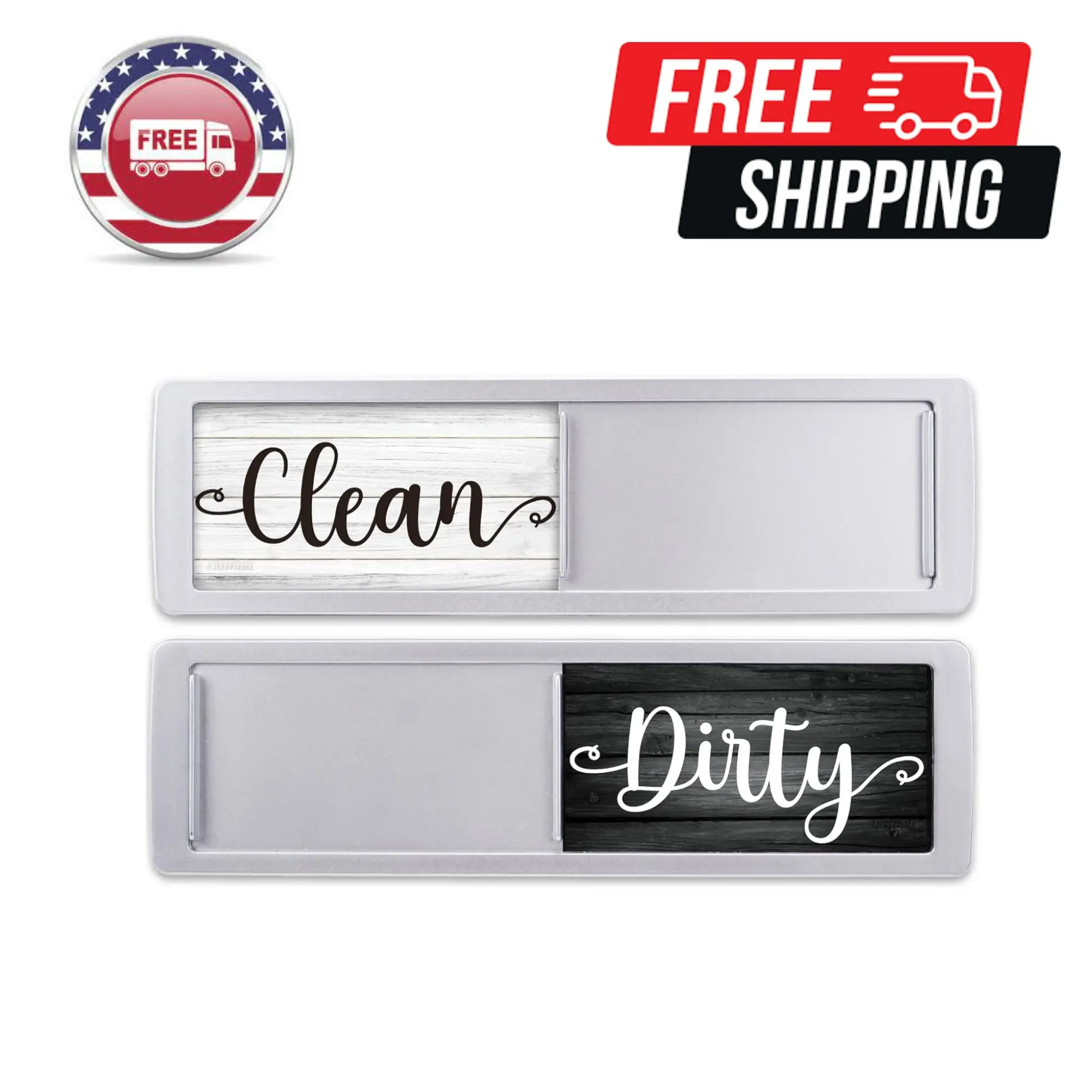 Dishwasher Magnet Clean Dirty Sign - Magnetic Signs That Say Clean/Dirty