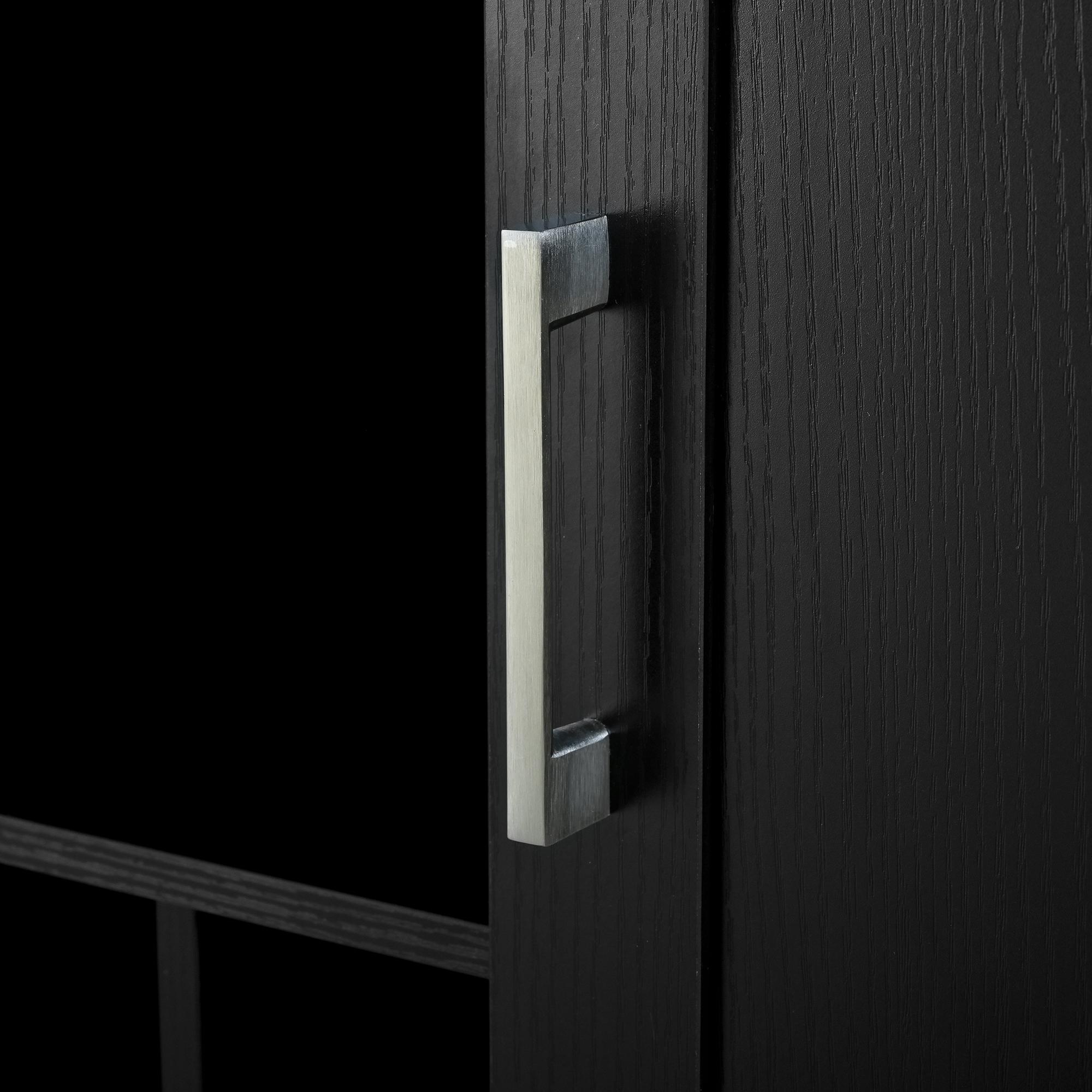 47.2" Multi-functional Extendable Kitchen Island with Drop Leaf, Built-in Power Outlet, Home Coffee Bar Wine Cabinet with Bottle Rack & Glass Holder, 2-Door Buffet Sideboard with Open Side Storage Shelves, Water-resistant Easy Clean MDF, Space Saving