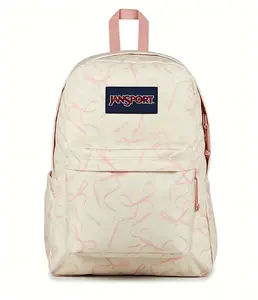 JanSport Unisex Big Student Backpack Rows of Bows Pink Ice